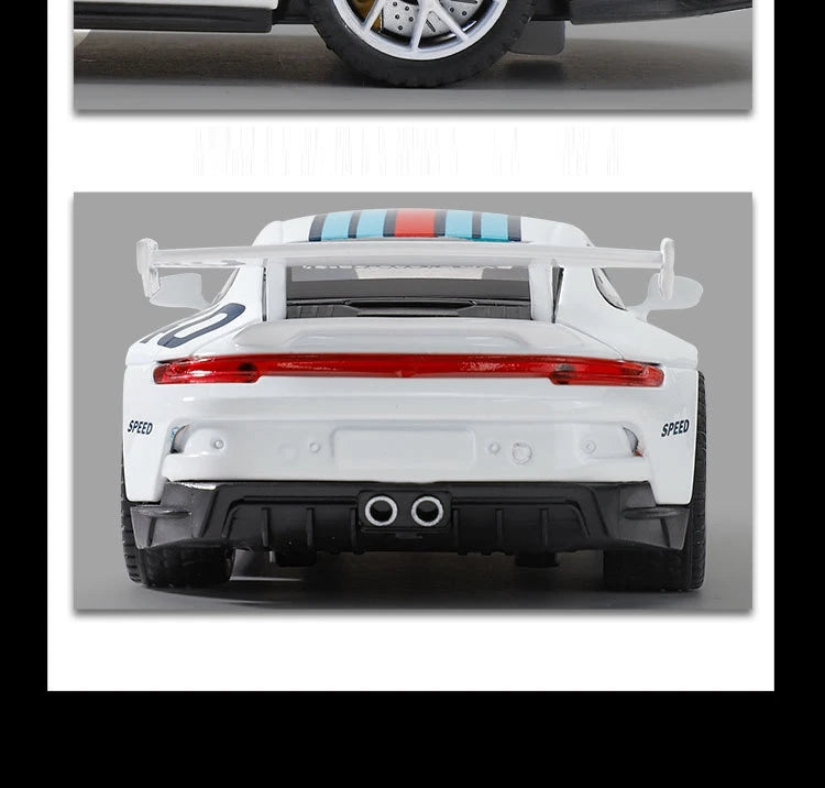 1: 32 Porsche 911 GT3 Sport Alloy Diecast Model Car – Sound, Light & Pull-Back Function