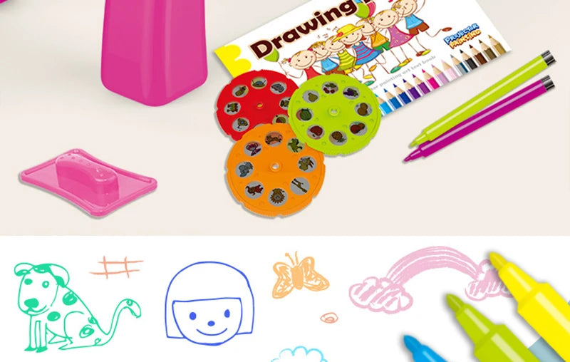 🖌️ Children’s LED Projector Drawing Table – Fun & Educational Painting Set