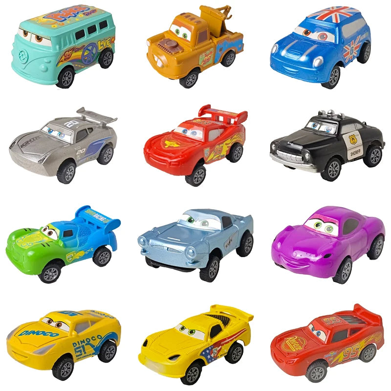 New Original Cars Disney Pixar Cars 3 Toys Lightning McQueen Mini Car Rebound Car Jackson Storm PVC Model Children's Gift Boxes