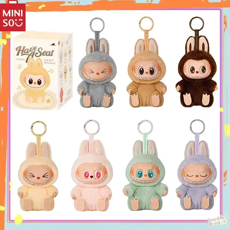 MINISO Blind Box Vinyl Doll 2nd Generation New Collection Have a Seat Plush Doll Action Figure Keychain Pendant Table Gift HOT