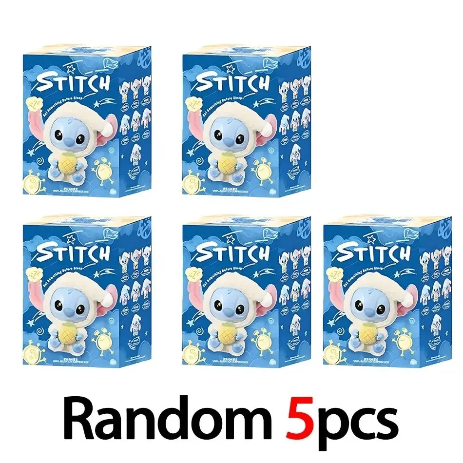 **kawaii Stitch$$ Blind Box Bag Eat Some Thing Before Sleep Series Vinyl Pendant Cute Doll Mystery Box Fluffy Doll Surprise Gift