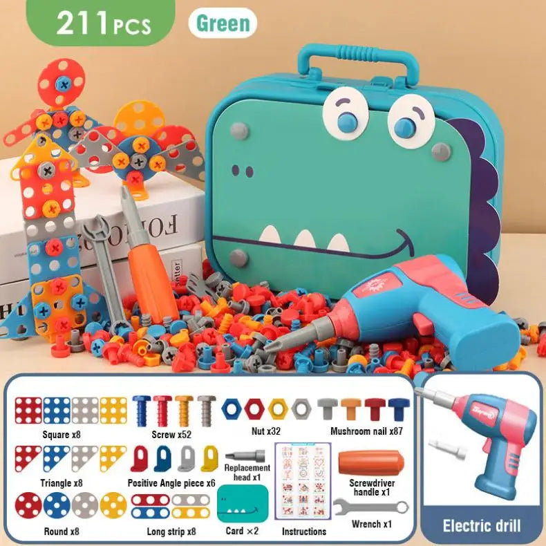 Pretend Play Drill Toys Set – Electric Drill Assembly Puzzle for Kids