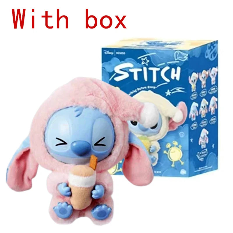 New Miniso Disney Stitch Eat Some Thing Before Sleep Series Vinyl Blind Box Bag Pendant Cute Doll Mystery Box Toy Adult Gift
