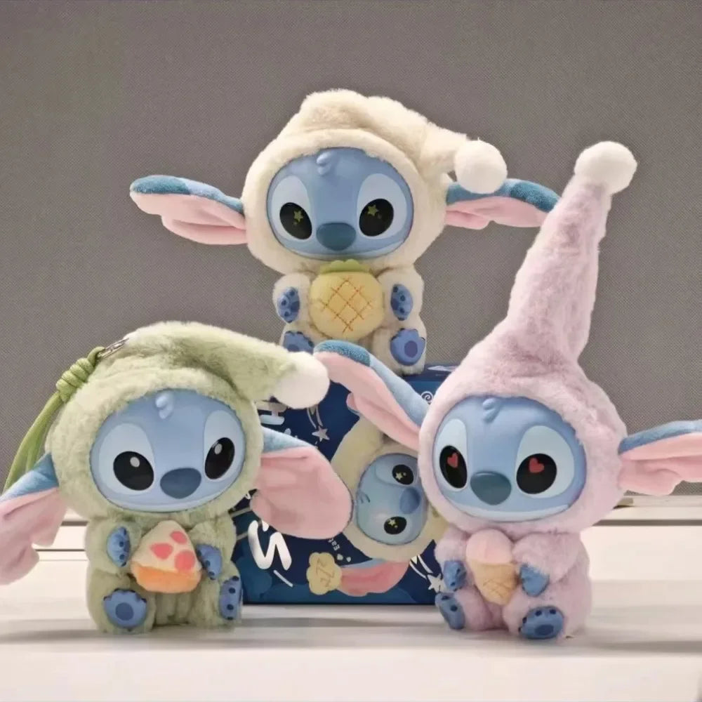 kawaii Nwe Stitch Blind Box Bag Eat Some Thing Before Sleep Series Vinyl Pendant Cute Doll Mystery Box Fluffy Doll Surprise Gift