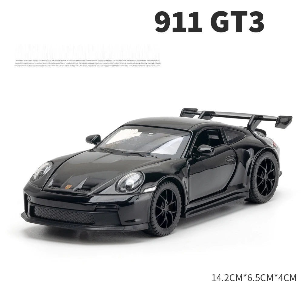 1: 32 Porsche 911 GT3 Sport Alloy Diecast Model Car – Sound, Light & Pull-Back Function