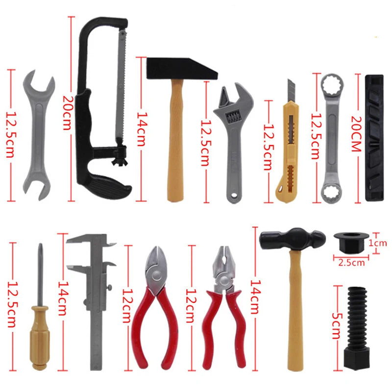 Kids Simulation Repair Drill Tool Set – Safe Plastic Pretend Play Construction Toys