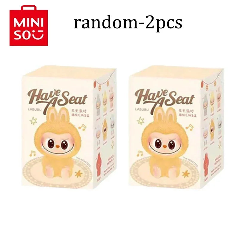 MINISO Blind Box Vinyl Doll 2nd Generation New Collection Have a Seat Plush Doll Action Figure Keychain Pendant Table Gift HOT