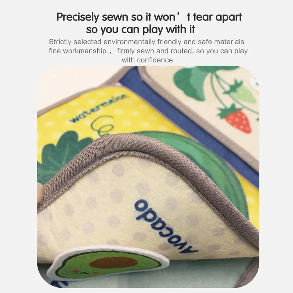 Montessori Felt 3D Cloth Busy Book Sensory Toys Fabric Picture Soft Book Learning Activities for Fine Motor Skills Quiet Books