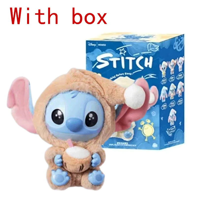 New Miniso Disney Stitch Eat Some Thing Before Sleep Series Vinyl Blind Box Bag Pendant Cute Doll Mystery Box Toy Adult Gift