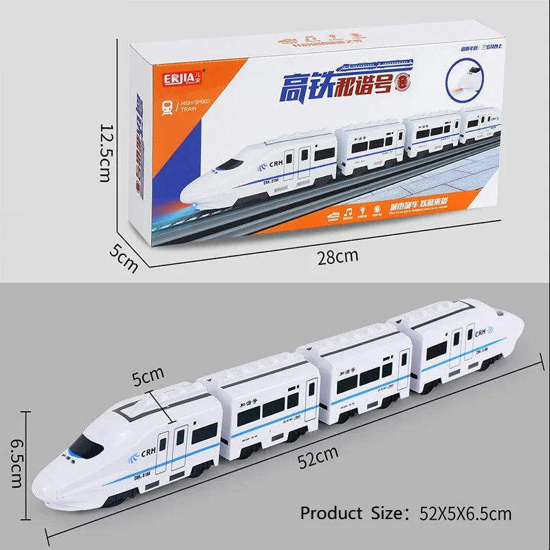 TOYMOGER Electric Train Toy – Lights, Sound & 360° Bump-and-Go Action