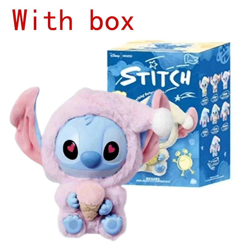 New Miniso Disney Stitch Eat Some Thing Before Sleep Series Vinyl Blind Box Bag Pendant Cute Doll Mystery Box Toy Adult Gift