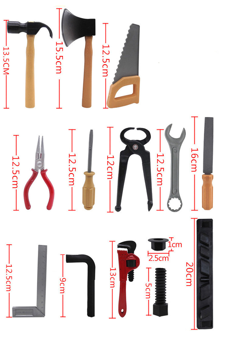 Kids Simulation Repair Tools Set – Safe Plastic Pretend Play Kit