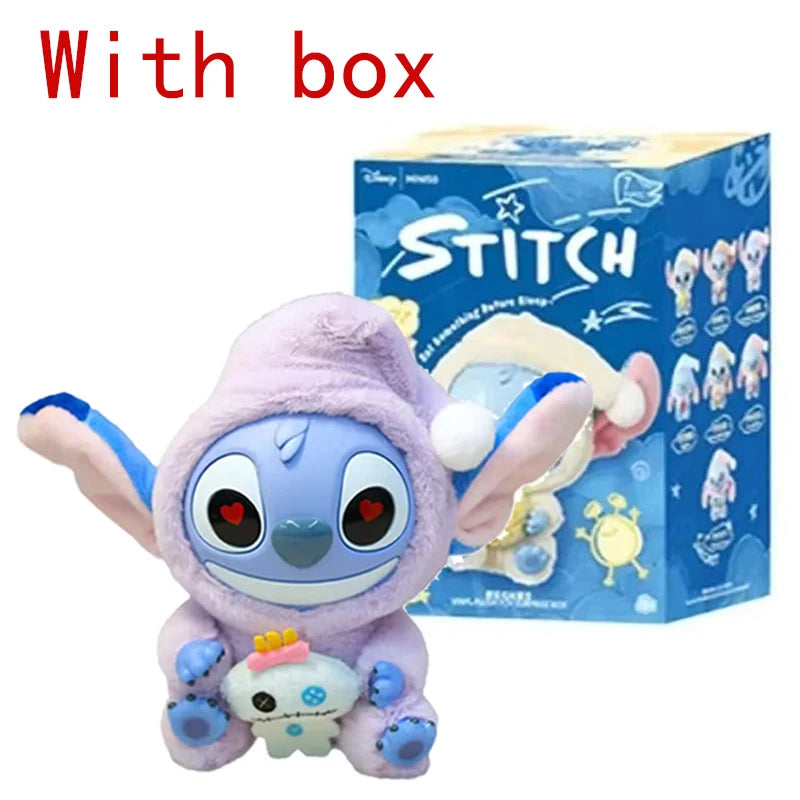 New Miniso Disney Stitch Eat Some Thing Before Sleep Series Vinyl Blind Box Bag Pendant Cute Doll Mystery Box Toy Adult Gift