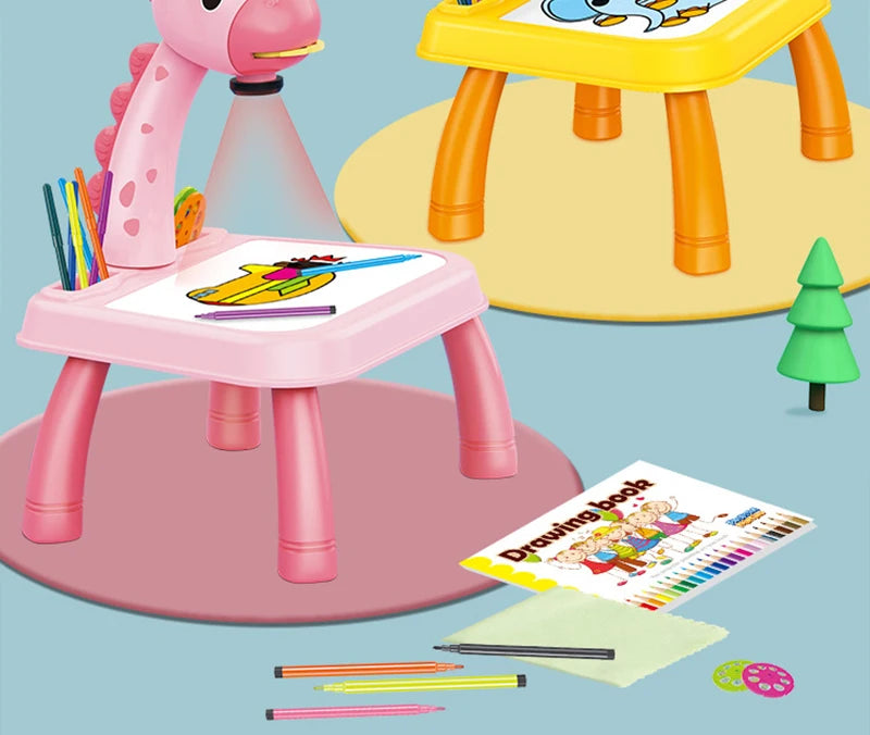 🖌️ Children’s LED Projector Drawing Table – Fun & Educational Painting Set