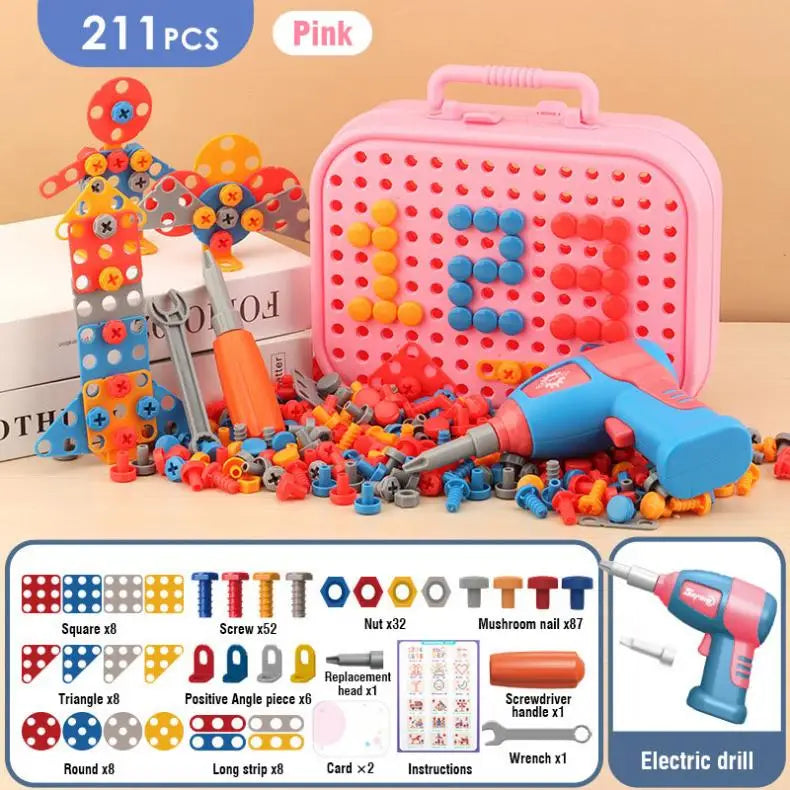 Pretend Play Drill Toys Set – Electric Drill Assembly Puzzle for Kids
