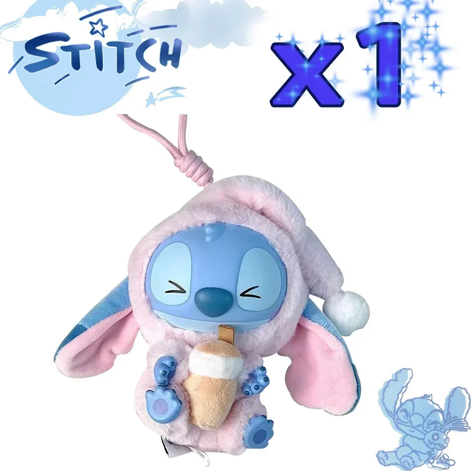 Nwe Miniso Disney Stitch Eat Some Thing Before Sleep Series Vinyl Blind Box Bag Pendant Cute Doll Mystery Box Toys Adult Gifts