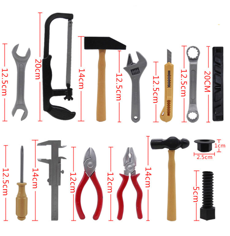 Kids Simulation Repair Drill Tool Set – Safe Plastic Pretend Play Construction Toys