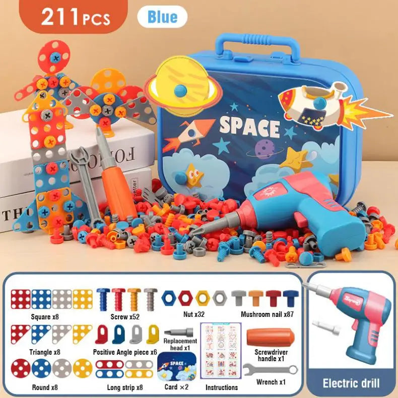 Pretend Play Drill Toys Set – Electric Drill Assembly Puzzle for Kids