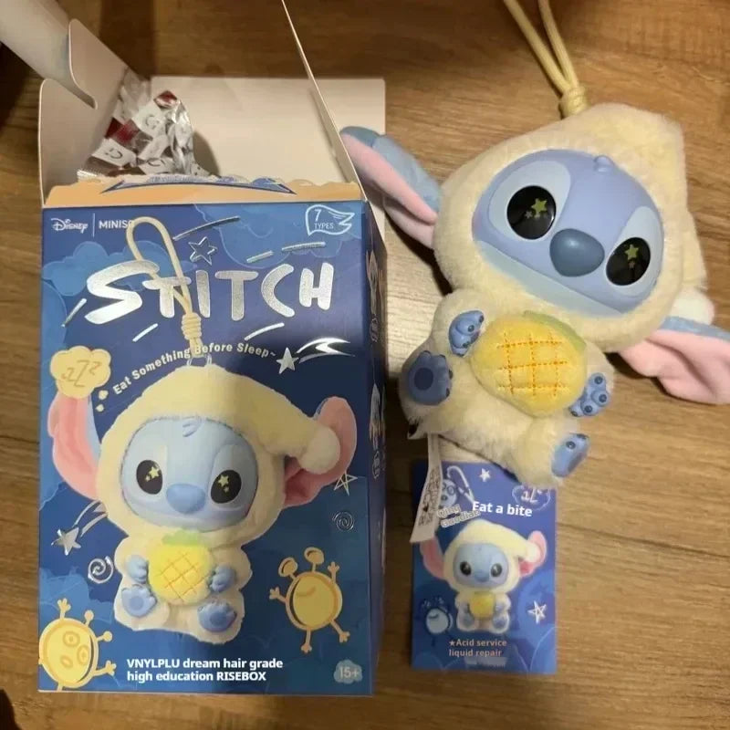 **kawaii Stitch$$ Blind Box Bag Eat Some Thing Before Sleep Series Vinyl Pendant Cute Doll Mystery Box Fluffy Doll Surprise Gift