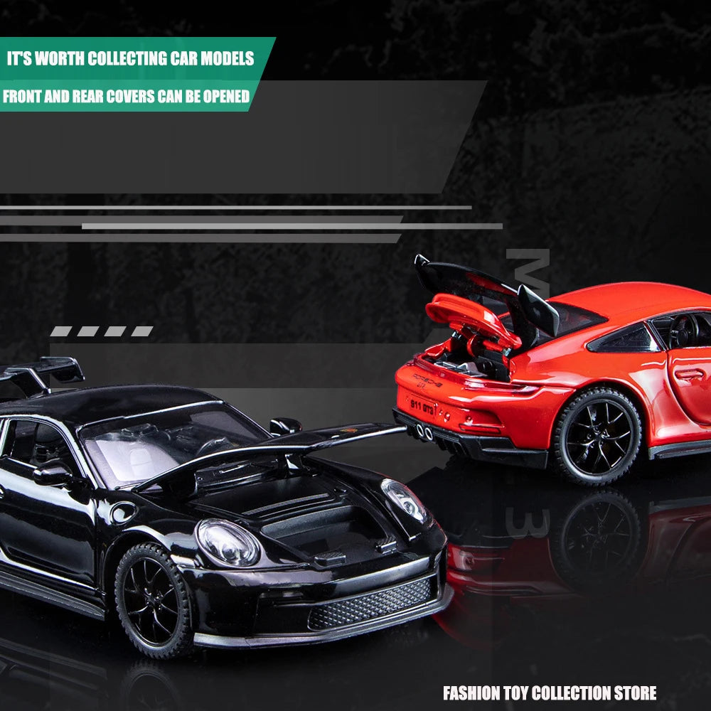 1: 32 Porsche 911 GT3 Sport Alloy Diecast Model Car – Sound, Light & Pull-Back Function