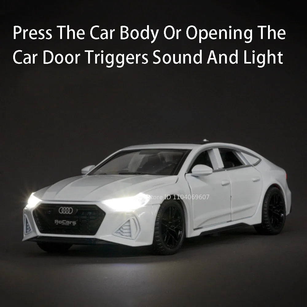 RS7 Sportback Alloy Diecast Model Car – 6 Doors Open, Sound & Light, Pull-Back Function