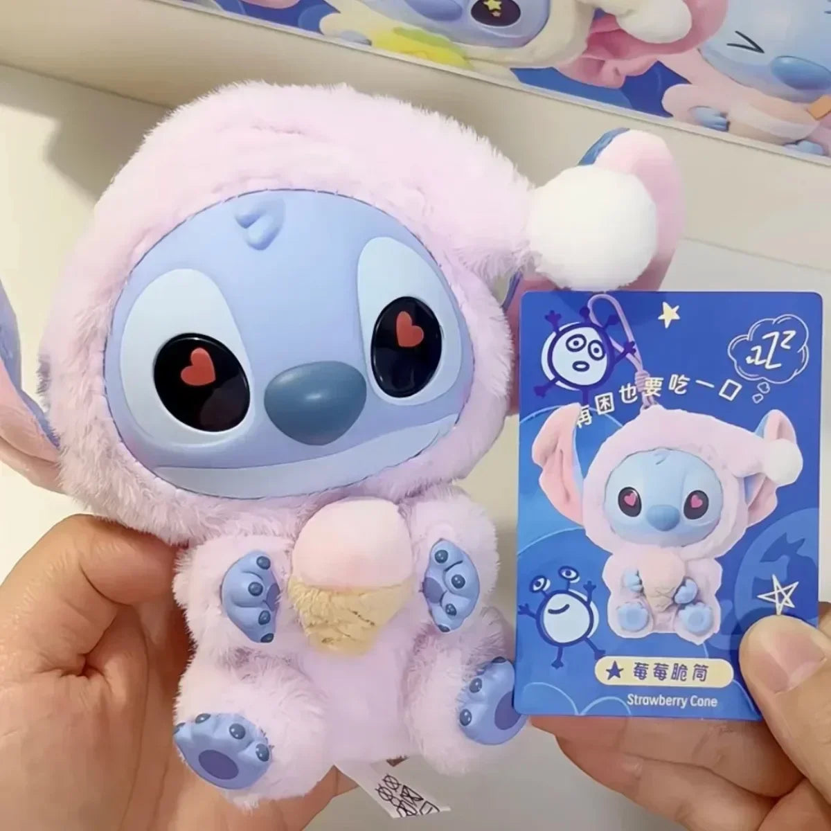 **kawaii Stitch$$ Blind Box Bag Eat Some Thing Before Sleep Series Vinyl Pendant Cute Doll Mystery Box Fluffy Doll Surprise Gift