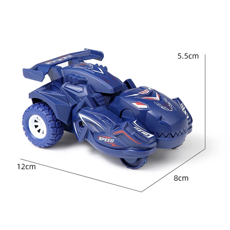 2-in-1 Dinosaur Deformation Car – One-Step Collision Transformation Mini Vehicle Toy