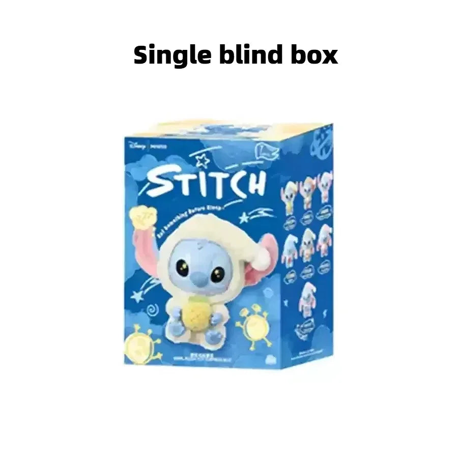 kawaii Nwe Stitch Blind Box Bag Eat Some Thing Before Sleep Series Vinyl Pendant Cute Doll Mystery Box Fluffy Doll Surprise Gift