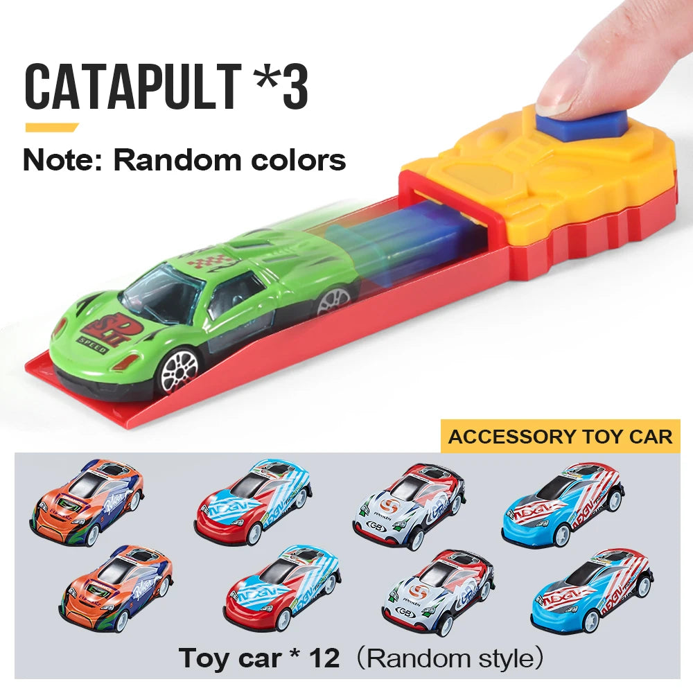 Children's toy car combination, pop-up, equipped with toy cars, various combinations, suitable for boys and girls as gifts!