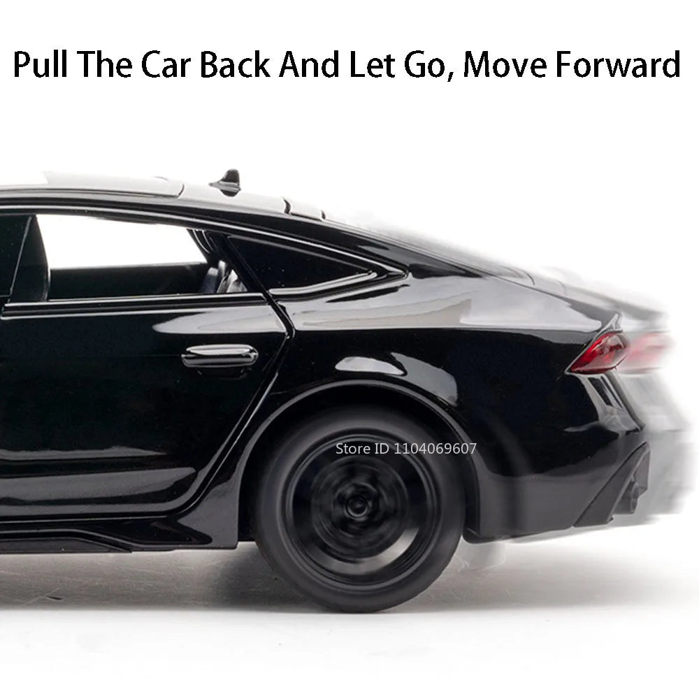 RS7 Sportback Alloy Diecast Model Car – 6 Doors Open, Sound & Light, Pull-Back Function