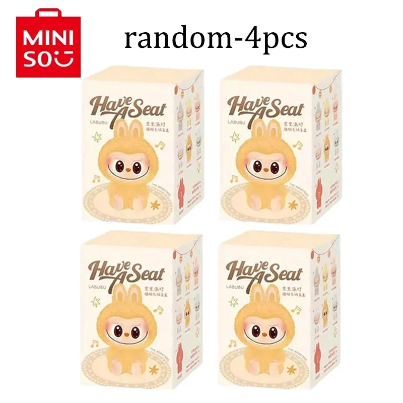 MINISO Blind Box Vinyl Doll 2nd Generation New Collection Have a Seat Plush Doll Action Figure Keychain Pendant Table Gift HOT