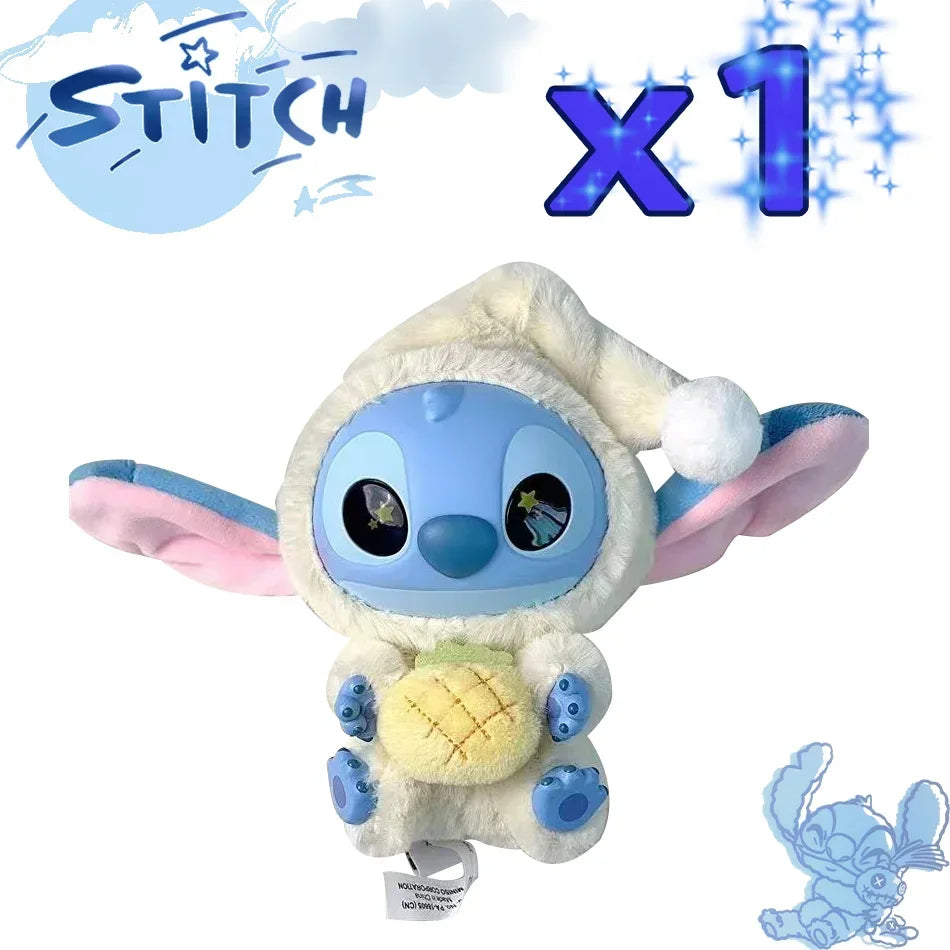 Nwe Miniso Disney Stitch Eat Some Thing Before Sleep Series Vinyl Blind Box Bag Pendant Cute Doll Mystery Box Toys Adult Gifts