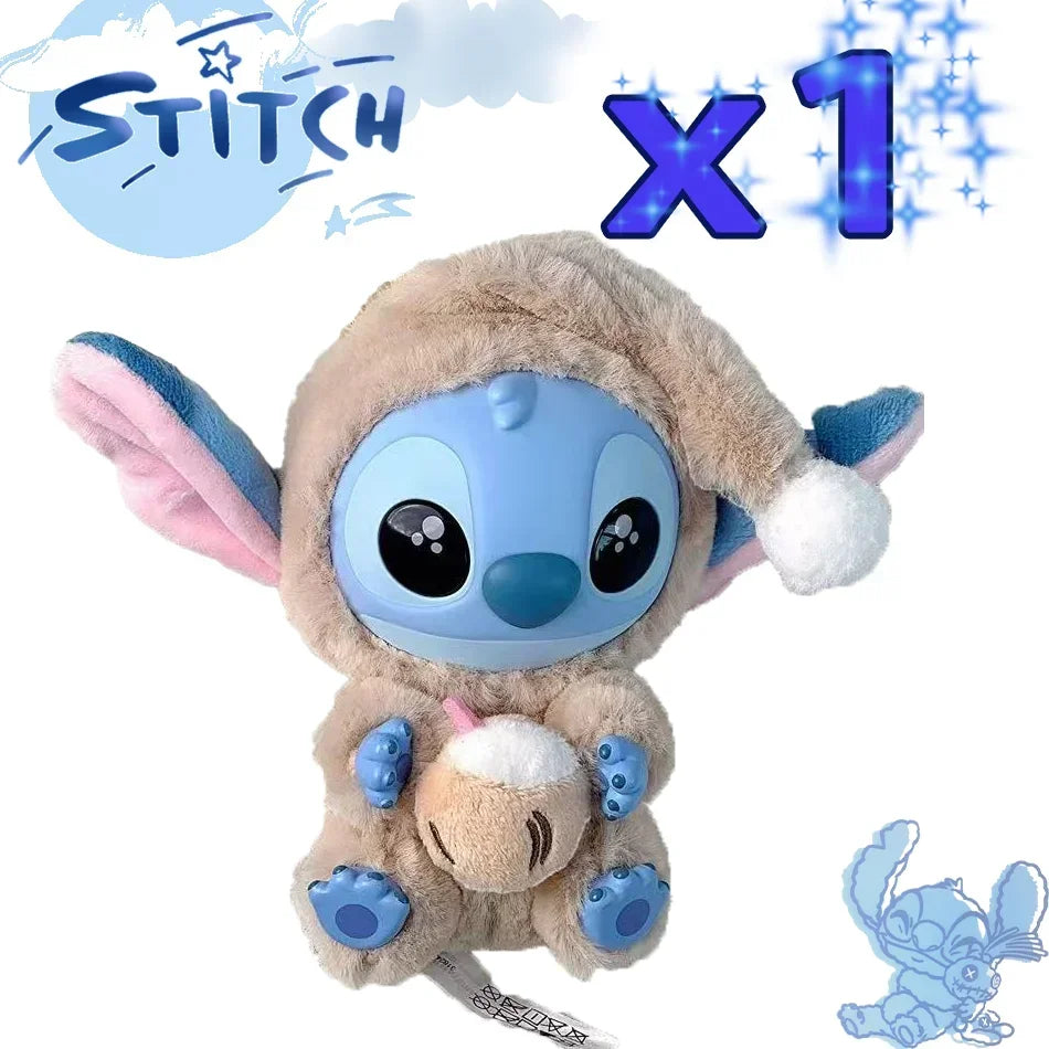 Nwe Miniso Disney Stitch Eat Some Thing Before Sleep Series Vinyl Blind Box Bag Pendant Cute Doll Mystery Box Toys Adult Gifts