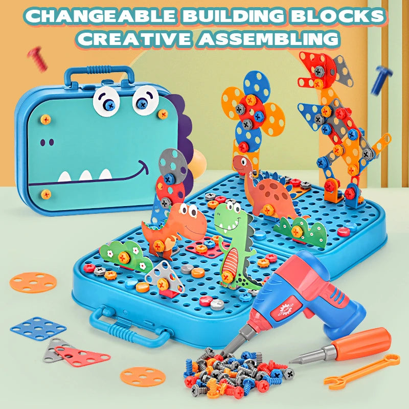 Pretend Play Drill Toys Set – Electric Drill Assembly Puzzle for Kids