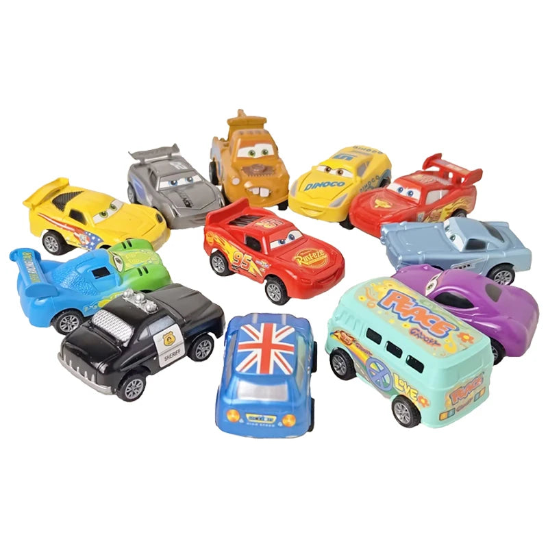 New Original Cars Disney Pixar Cars 3 Toys Lightning McQueen Mini Car Rebound Car Jackson Storm PVC Model Children's Gift Boxes