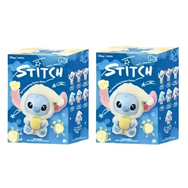 Nwe Miniso Disney Stitch Eat Some Thing Before Sleep Series Vinyl Blind Box Bag Pendant Cute Doll Mystery Box Toys Adult Gifts