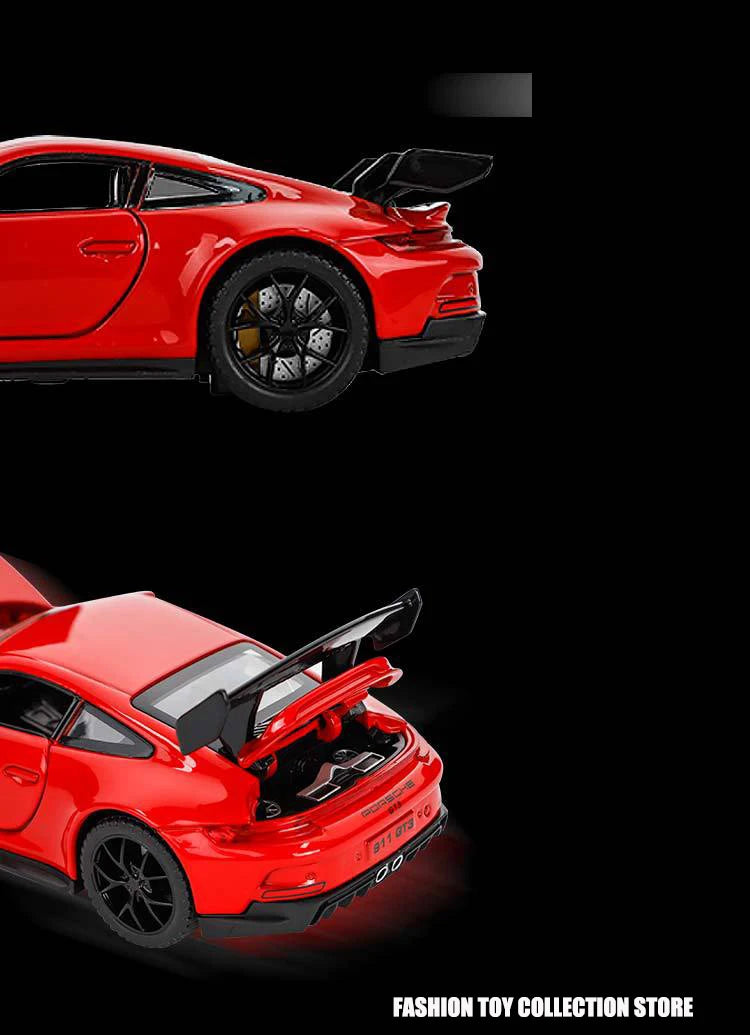 1: 32 Porsche 911 GT3 Sport Alloy Diecast Model Car – Sound, Light &amp; Pull-Back Function