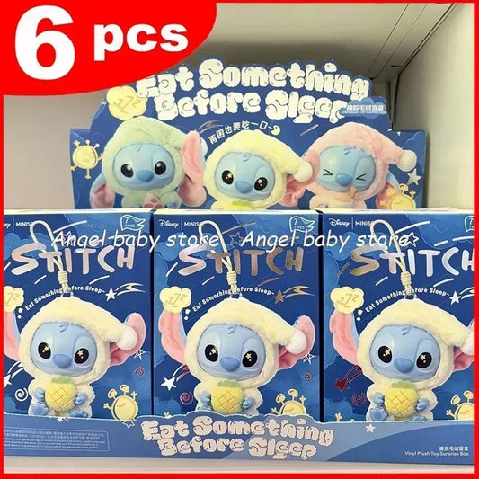 **kawaii Stitch$$ Blind Box Bag Eat Some Thing Before Sleep Series Vinyl Pendant Cute Doll Mystery Box Fluffy Doll Surprise Gift