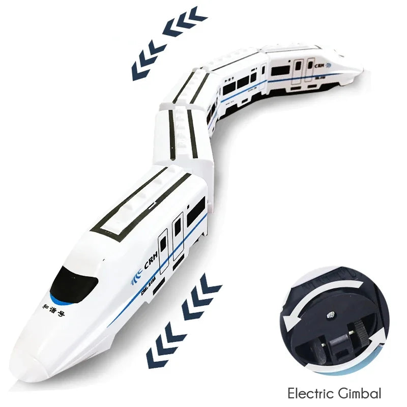 TOYMOGER Electric Train Toy – Lights, Sound &amp; 360° Bump-and-Go Action
