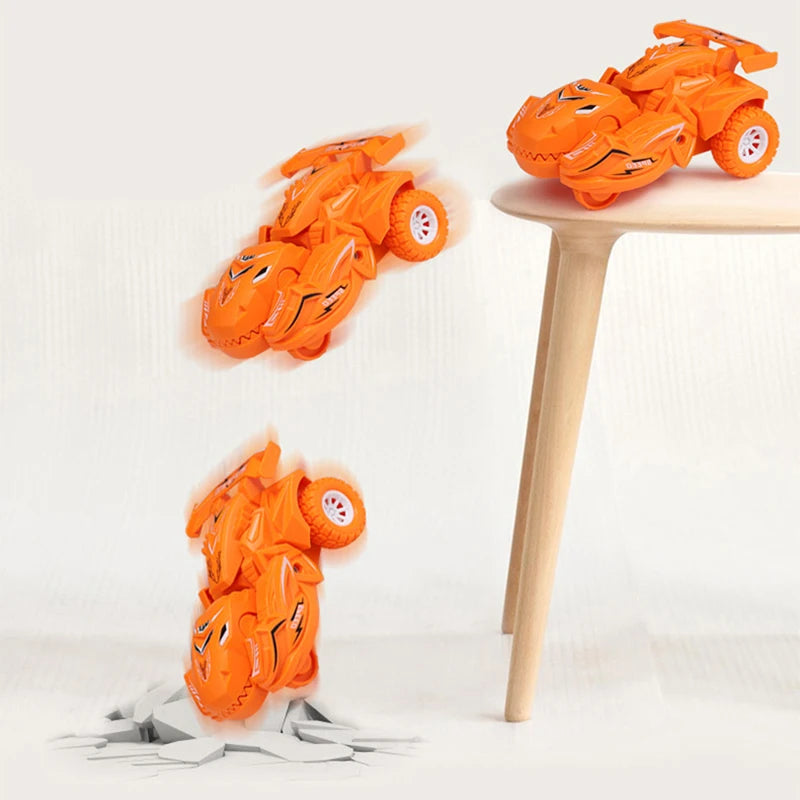 2-in-1 Dinosaur Deformation Car – One-Step Collision Transformation Mini Vehicle Toy