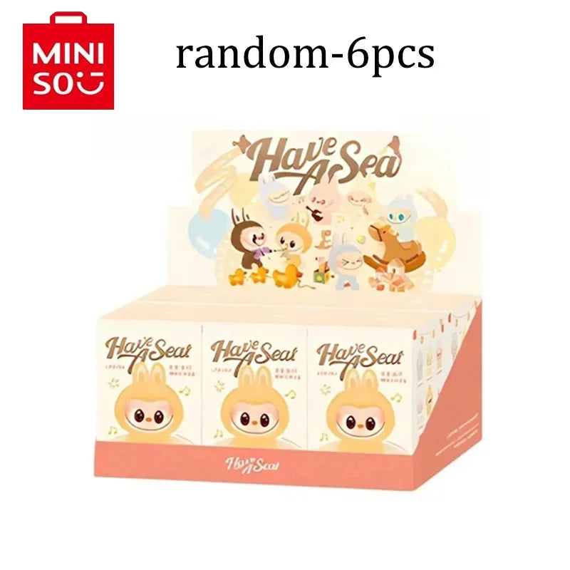 MINISO Blind Box Vinyl Doll 2nd Generation New Collection Have a Seat Plush Doll Action Figure Keychain Pendant Table Gift HOT