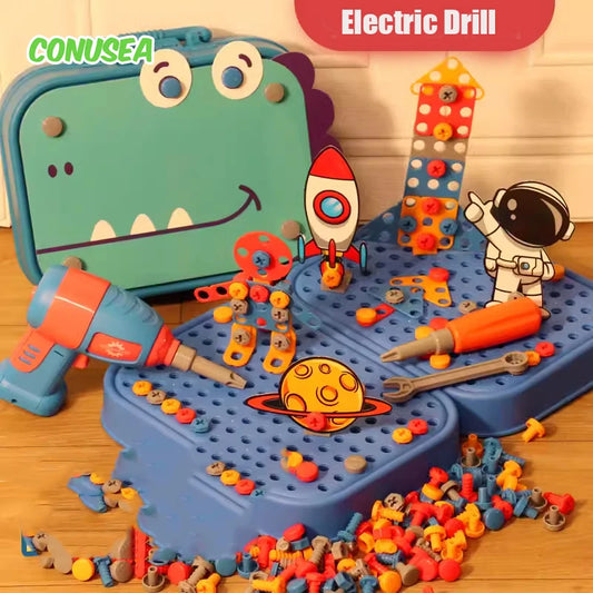 Pretend Play Drill Toys Set – Electric Drill Assembly Puzzle for Kids