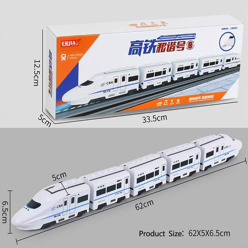 TOYMOGER Electric Train Toy – Lights, Sound &amp; 360° Bump-and-Go Action