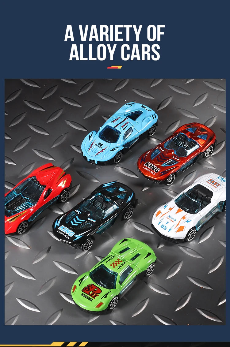 Children's toy car combination, pop-up, equipped with toy cars, various combinations, suitable for boys and girls as gifts!