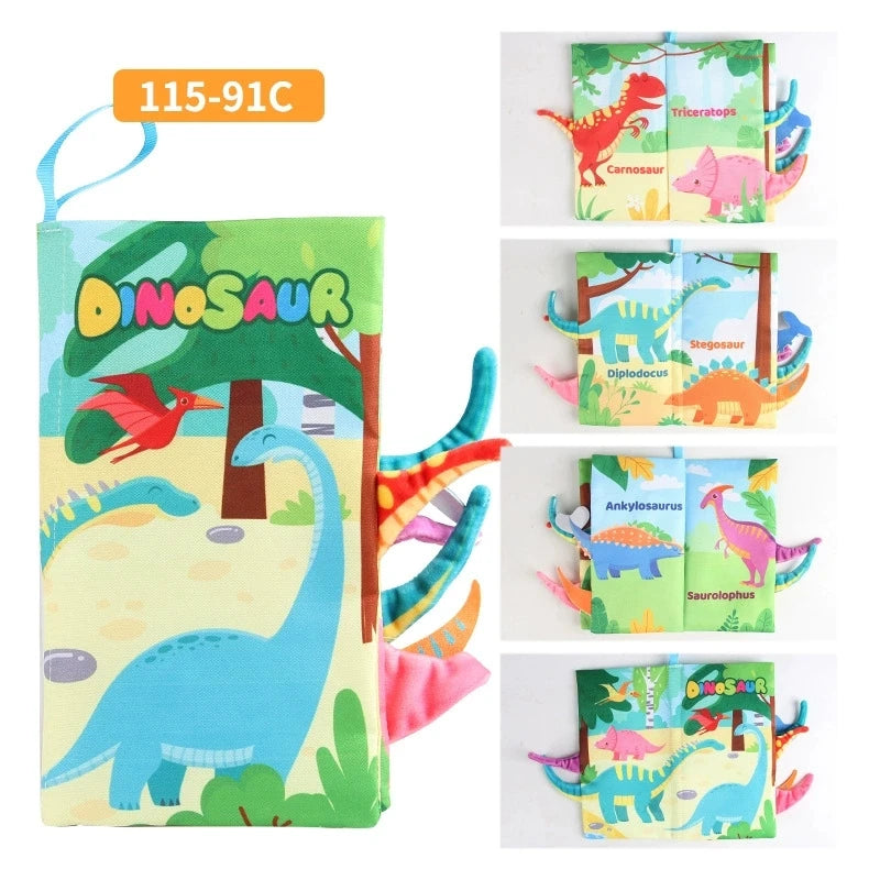 Hot Sale 0-36Month Baby Early Learning Educate Toy Tail Cloth Book Parent-child Interactive Sound Paper Puzzle Cloth Book Rattle