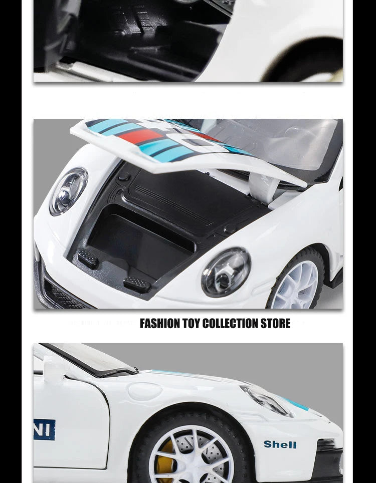 1: 32 Porsche 911 GT3 Sport Alloy Diecast Model Car – Sound, Light &amp; Pull-Back Function