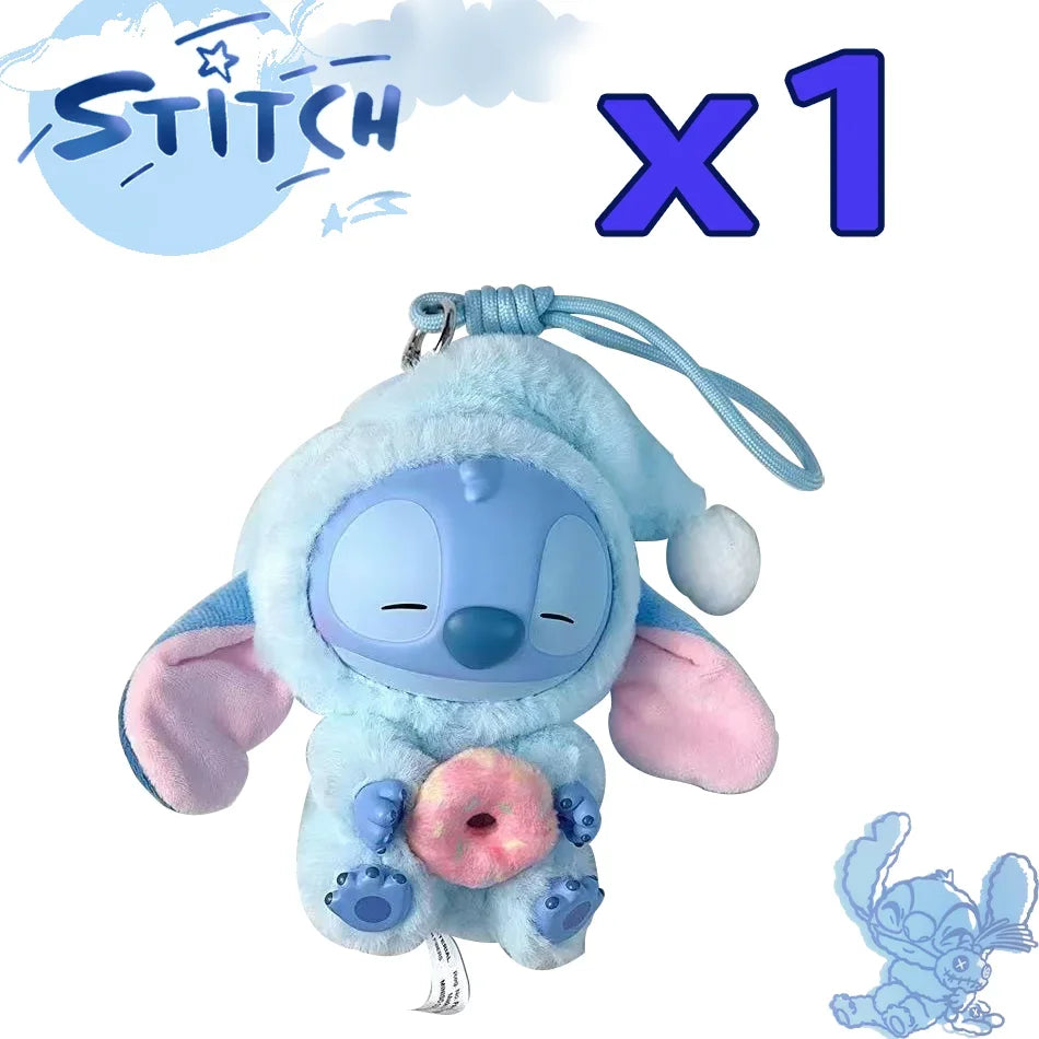 Nwe Miniso Disney Stitch Eat Some Thing Before Sleep Series Vinyl Blind Box Bag Pendant Cute Doll Mystery Box Toys Adult Gifts