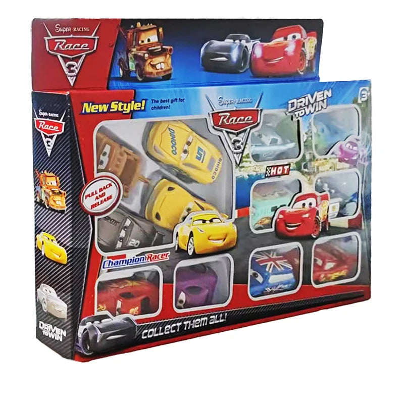 New Original Cars Disney Pixar Cars 3 Toys Lightning McQueen Mini Car Rebound Car Jackson Storm PVC Model Children's Gift Boxes