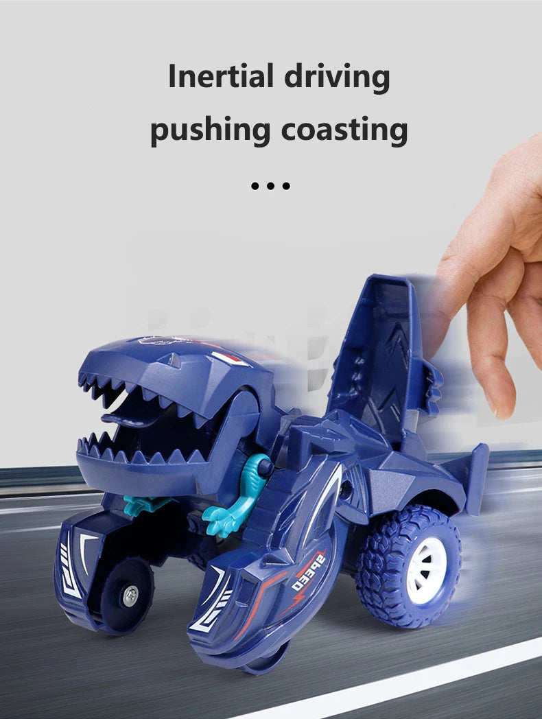 2-in-1 Dinosaur Deformation Car – One-Step Collision Transformation Mini Vehicle Toy