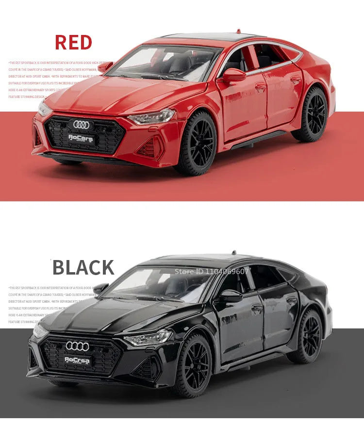 RS7 Sportback Alloy Diecast Model Car – 6 Doors Open, Sound & Light, Pull-Back Function